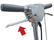 操作しやすいスイッチレバー