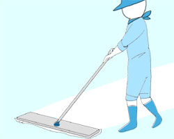 ダスターモップで除塵